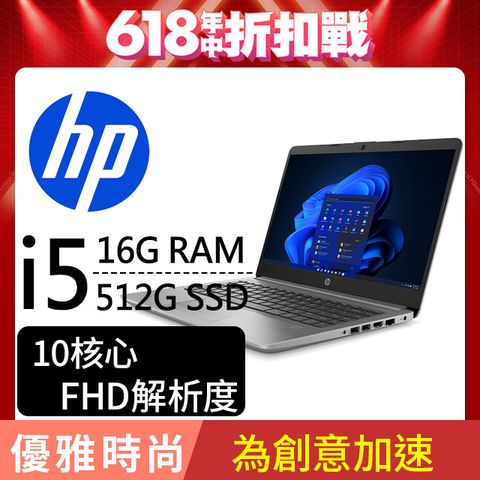 【全新福利品】(商)HP 14吋 商用筆電銀色(i5-1235U/16GB/512GB/WIN11/240 G9)