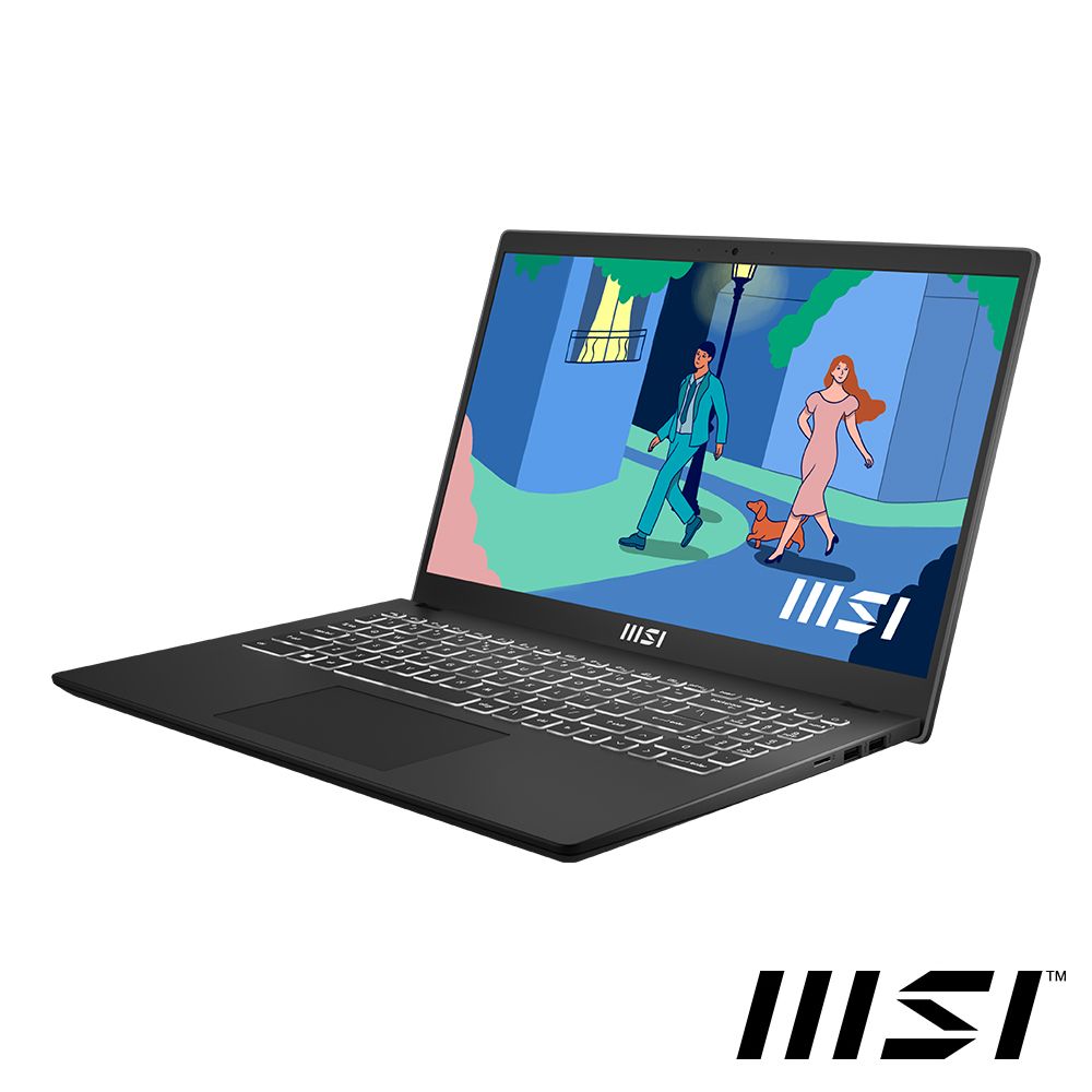 MSI 微星 【1TB行動硬碟組】Modern 15.6吋 效能文書筆電黑色(i5-1235U/16GB/512GB/WIN11/B12M-435TW)