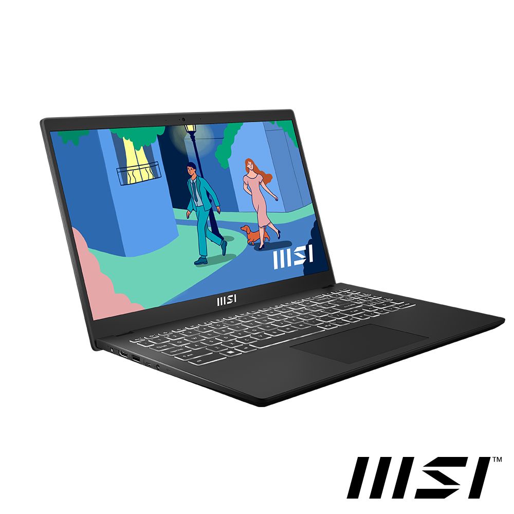 MSI 微星 【1TB行動硬碟組】Modern 15.6吋 效能文書筆電黑色(i5-1235U/16GB/512GB/WIN11/B12M-435TW)