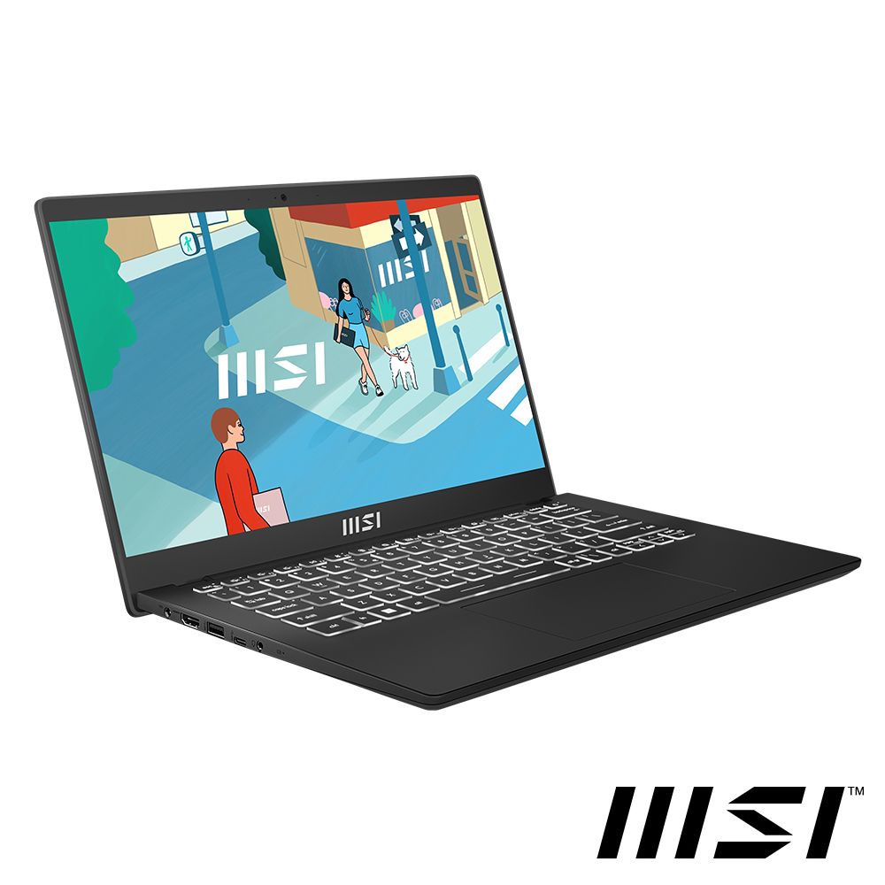 MSI 微星 【1TB行動硬碟組】Modern 14吋 文書效能筆電黑色(i5-1335U/16GB/512GB/WIN11/C13M-1063TW)