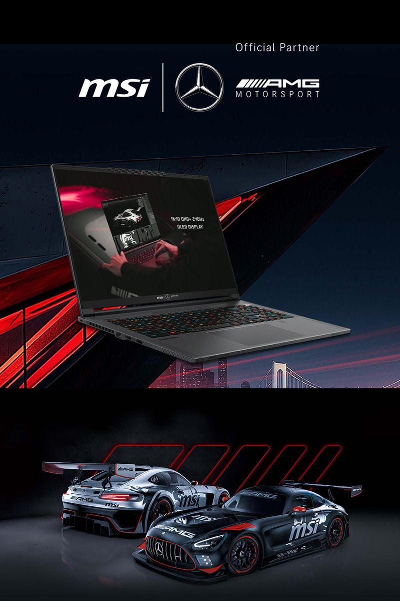 msiAMGmsi16:10  OLED DISPLAYm-Official PartnerAMGMOTORSPORTAMG
