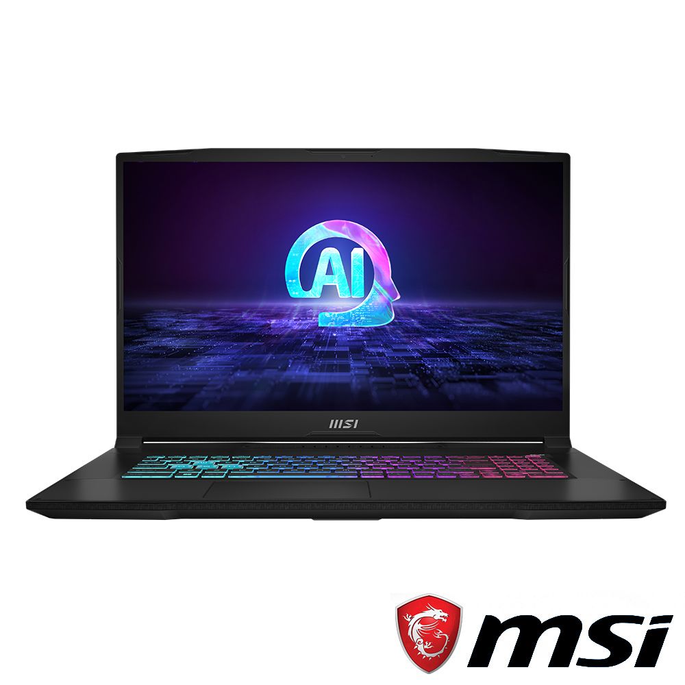 MSI 微星 【Office 2021組】Katana A17 AI 17.3吋 電競筆電黑色(R7-8845HS/16GB/1TB/RTX 4050-6G/WIN11/B8VE-838TW)