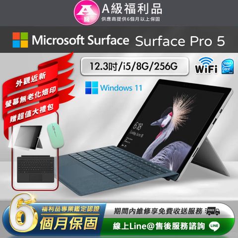 Microsoft 微軟 Surface Pro 5 平板電腦(Intel Core i5/8G/256G/Win11/12.3)WiFi版(贈原廠鍵盤超值大禮包)