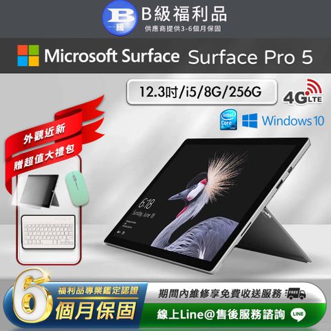 Microsoft 微軟 Surface Pro 5 12.3吋(i5/8G/256G)LTE版 平板電腦(贈2100超值配件禮)