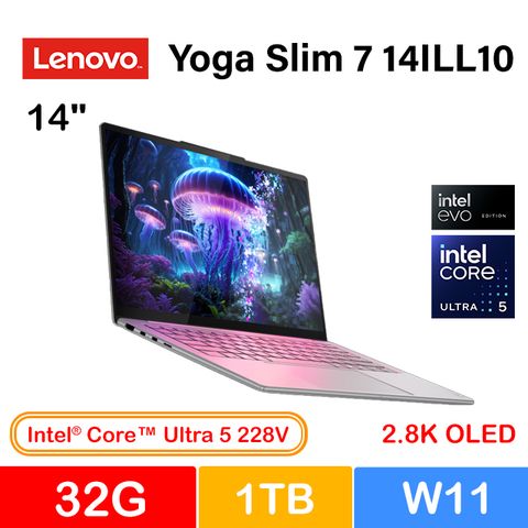 LENOVO 聯想 Yoga Slim 7 14ILL10 14吋AI輕薄OLED筆電灰色(Ultra 5 228V/32GB/1TB/WIN11/83JX002RTW)