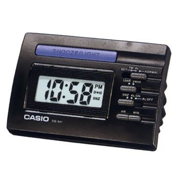 【CASIO】數字小型電子鬧鐘-黑 (DQ-541-1A)