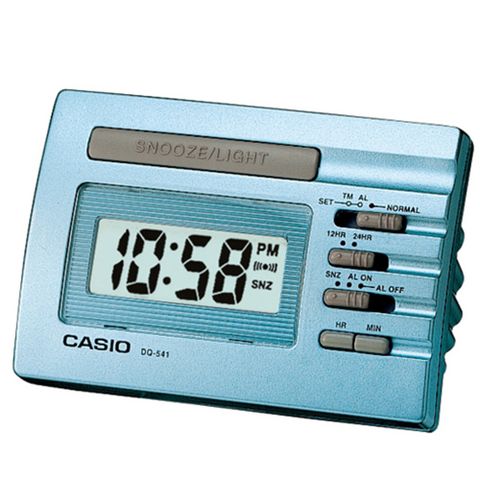 【CASIO】數字小型電子鬧鐘-藍 (DQ-541D-2)