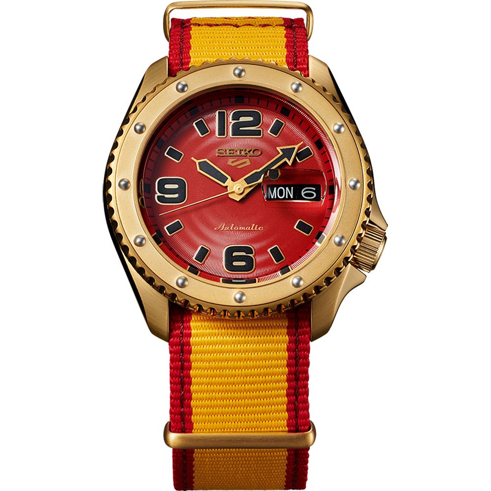 SEIKO 精工 5 Sports x 快打旋風 桑吉爾夫 聯名限量機械錶-橡膠帶款(SRPF24K1)-42.5mm