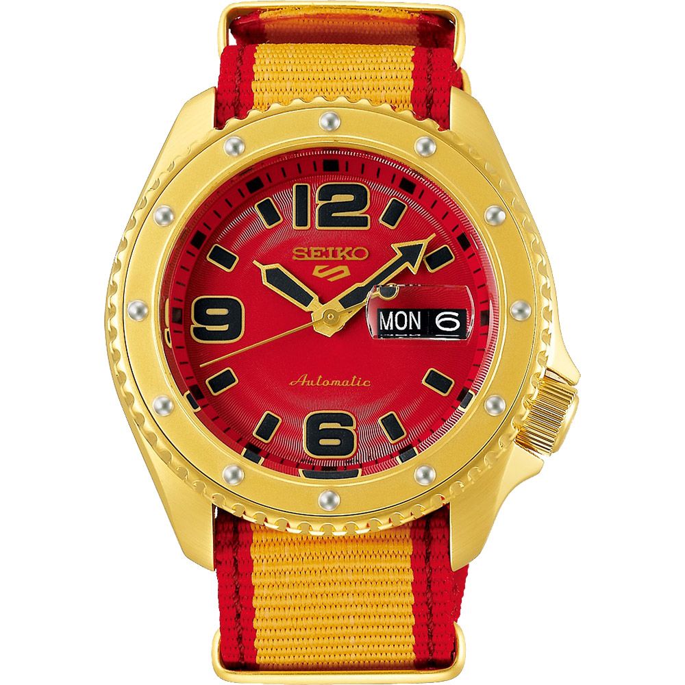 SEIKO 精工 5 Sports x 快打旋風 桑吉爾夫 聯名限量機械錶-橡膠帶款(SRPF24K1)-42.5mm