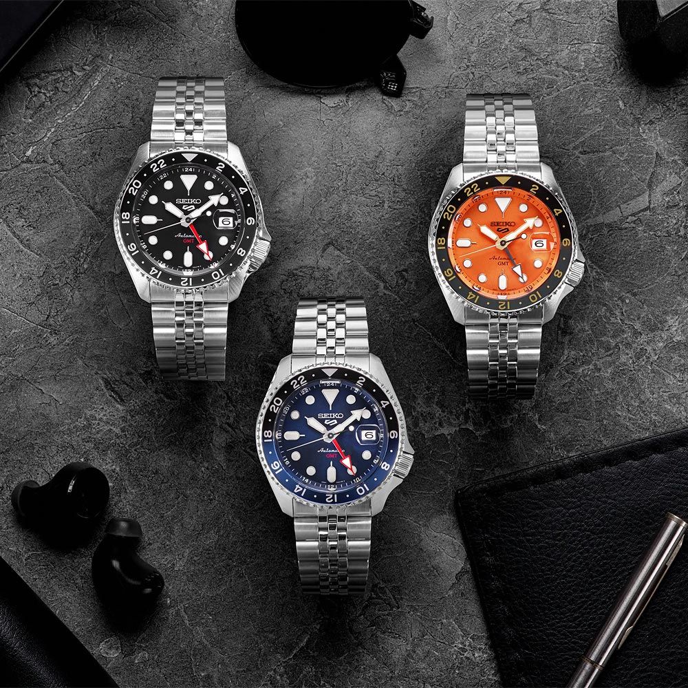 SEIKO 精工 5 Sports GMT動力儲存機械錶/橘/42.5mm (4R34-00A0U/SSK005K1)SK003