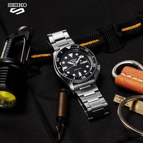 SEIKO 精工 5 Sports 系列 黑水鬼型機械錶(4R36-07G0Q/SRPD55K1)-黑/42.5mm