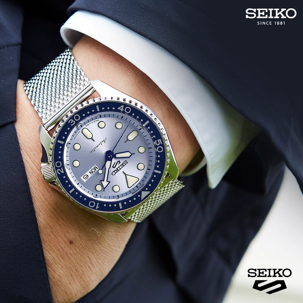 SEIKO 精工   5 Sports 系列復刻機械錶(4R36-08Z0B/SRPE77K1)藍色/42.5mm