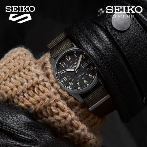 SEIKO 精工 5 Sports 軍風機械錶(4R36-13P0C/SRPJ85K1)