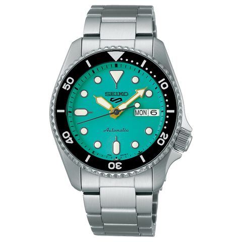 SEIKO 精工 5 Sports 運動水鬼復古機械錶-藍x銀/38mm 4R36-14B0G(SRPK33K1)