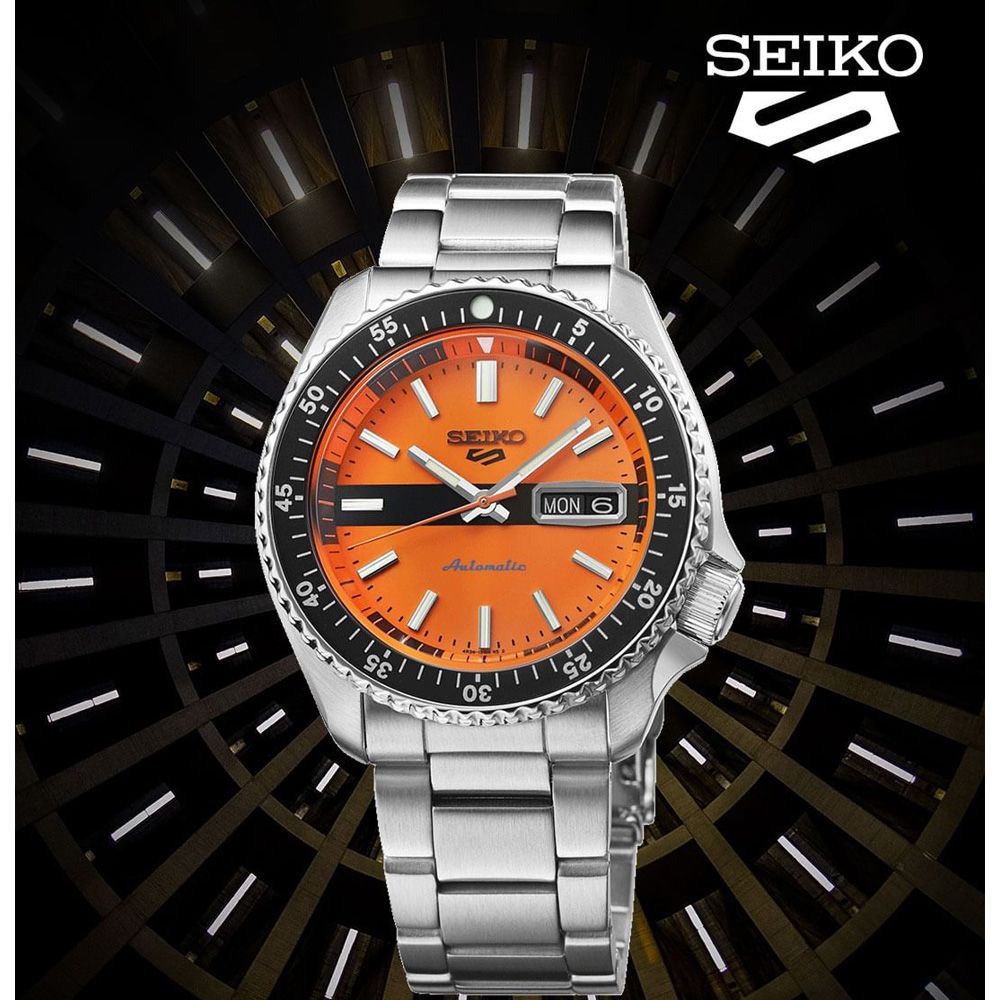 SEIKO 精工   5 Sports 55周年現代詮釋版 1969 機械錶-橘/42.5mm(SRPK11K1/4R36-13V0L)