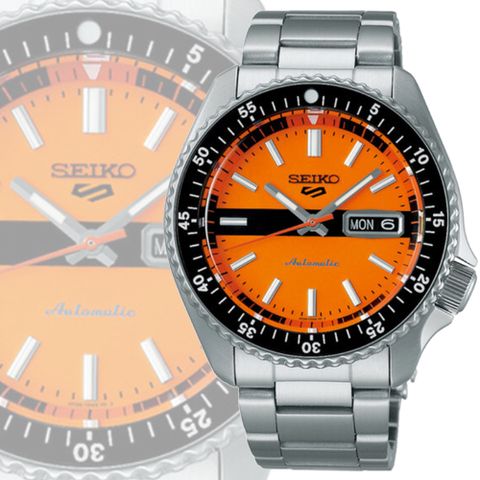 SEIKO 精工 Seiko 5 Sports 55周年 SKX 現代詮釋版 復刻機械錶-橘42.5mm(SRPK11K1/4R36-13V0L 防水100米)_SK028