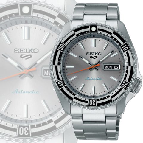 SEIKO 精工 Seiko 5 Sports 55周年 SKX 現代詮釋版 復刻機械錶-銀42.5mm(SRPK09K1/4R36-15E0N)_SK028