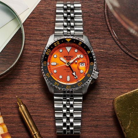SEIKO 精工 5 SPORTS系列 Lineup GMT兩地時間 機械腕錶 42.5mm (4R34-00A0U/SSK005K1)