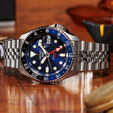 SEIKO 精工 5 SPORTS GMT 機械腕錶 禮物推薦 送禮首選 (4R34-00A0B/SSK003K1)