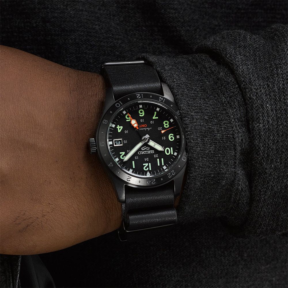 SEIKO 精工 5 Sports Field 系列 GMT動力儲存機械錶/黑/39.4mm (4R34-00C0C/SSK025K1)SK003