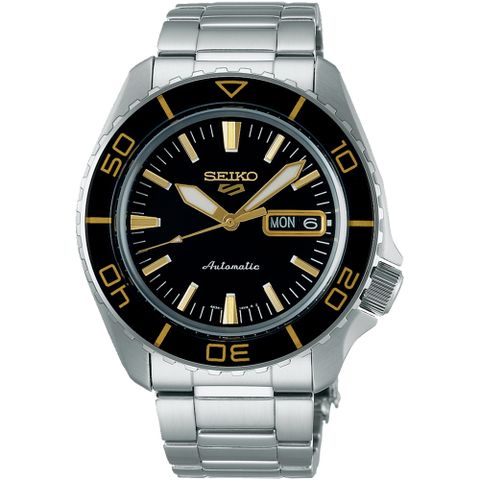 SEIKO 精工 5 Sports SKX 潛水風格復刻版機械錶/黑/42.5mm (4R36-16D0D/SRPK99K1)SK003