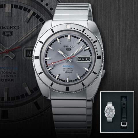 SEIKO 精工 5 SPORTS系列 限量 復刻重現 機械腕錶 38.5mm (4R36-16C0N/SRPL03K1)