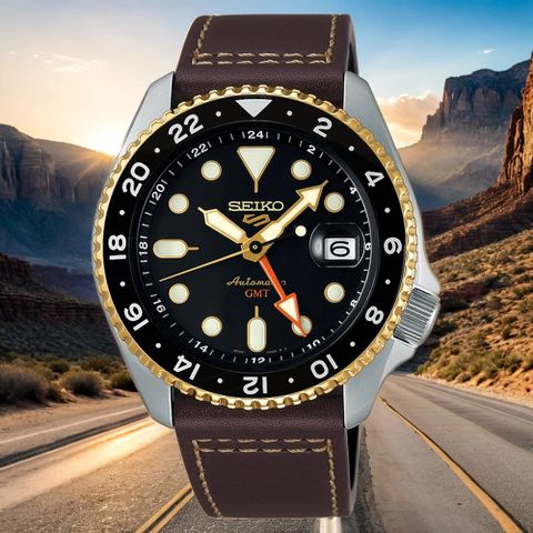 SEIKO 精工 5 Sports 系列 GMT機械錶-42.5mm(SSK036K1/4R34-00A0J)