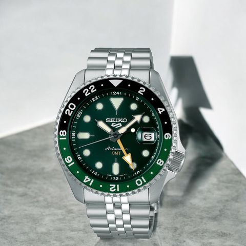 SEIKO 精工 5 Sports GMT 機械錶 男錶 手錶-4R34-00A0G/SSK035K1