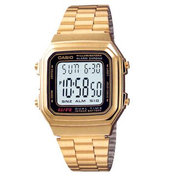 【CASIO】時尚復古電子錶- 金色 (A-178WGA-1)