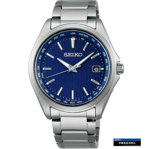 SEIKO 精工 紳士經典太陽能電波校時鈦金屬腕錶 7B75-0AA0B(SBTM289J)