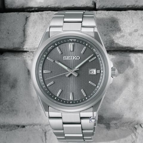 SEIKO 精工 SPIRIT 簡約太陽能電波手錶-39.8mm灰 (SBTM347/7B72-0AK0N)_SK040