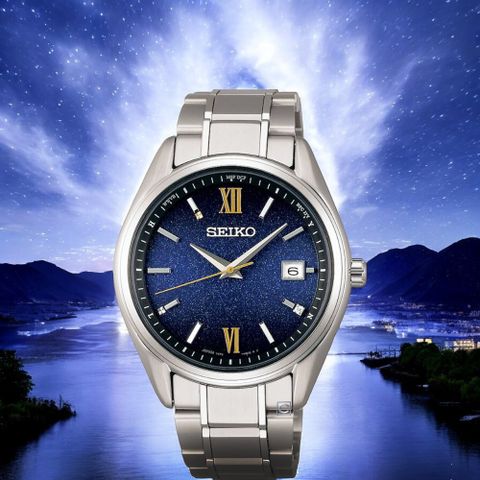 SEIKO 精工 SELECTION Eternal Blue 太陽能電波限量錶-39.5mm藍 7B72-0AH0U/SBTM355J