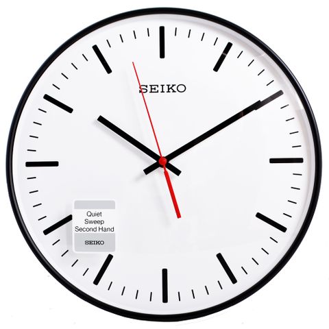 SEIKO極簡立體時標滑動式秒針 靜音 時鐘 掛鐘(QXA701K)SK048