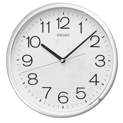 超值▼原廠公司貨SEIKO 精工 指針式時尚時鐘 掛鐘-銀框 QXA014S