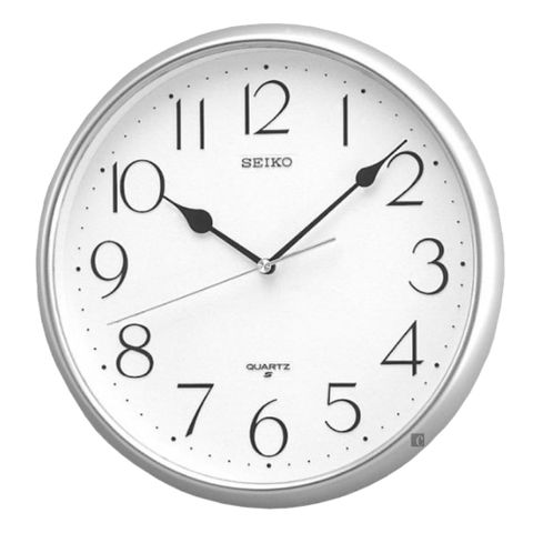 超值▼原廠公司貨SEIKO 精工 指針式數字時鐘 掛鐘(QXA001S)-銀框