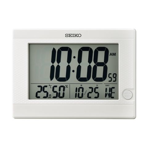 超值▼原廠公司貨SEIKO 精工 溫溼度顯示 座掛兩用電子鐘 時鐘 QHL089W