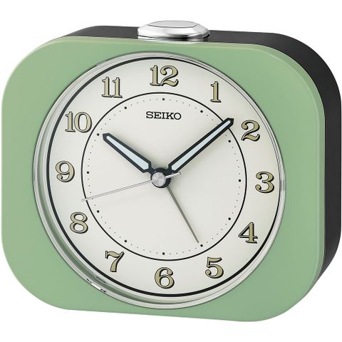 SEIKO 精工 森林系靜音貪睡鬧鐘-9.9 x 11.3 cm QHE195M