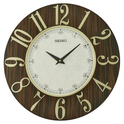 超值▼原廠公司貨SEIKO 精工 木質殼 3D數字指針式掛鐘 時鐘 QXA800Z
