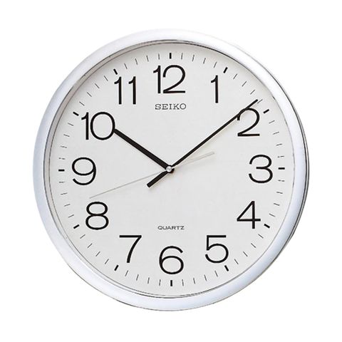 超值▼原廠公司貨SEIKO 精工 指針式時尚時鐘 掛鐘-銀框 QXA041S