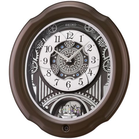 SEIKO 精工 典雅木質音樂鐘 時鐘 掛鐘(QXM609N)