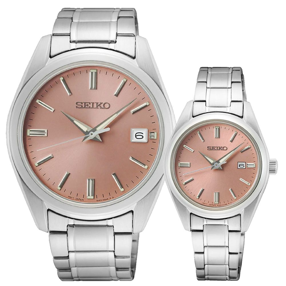 SEIKO 精工 CS 城市情侶手錶 對錶 SUR523P1+SUR529P1 6N52-00A0P+6N22-00K0P