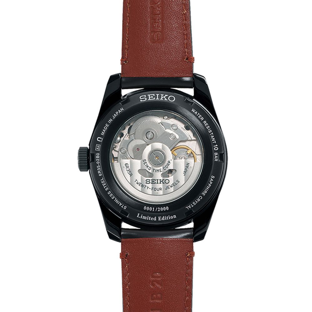 20STAINLESS STEEL6R35-0280MADE IN JAPAN6R35ASEIKOE SEIKONTY-FOUR0001/2000Limited EditionJEWELSJAPANPHIRE CRYSTSEIKOWATER RESISTANT 10 BAR