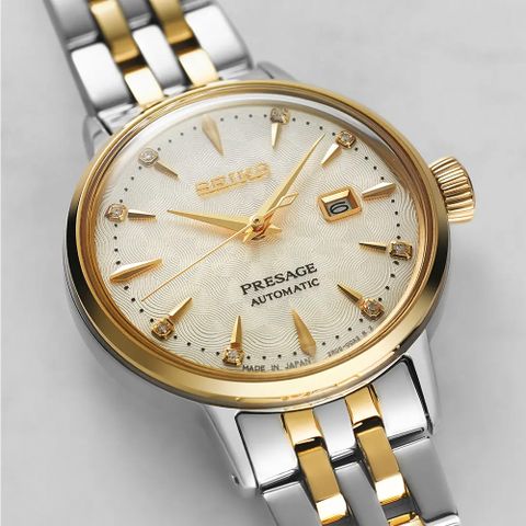 SEIKO 精工 Presage White Lady 白色佳人 調酒師機械女錶-30.3mm SRE010J1 2R05-00A0GS