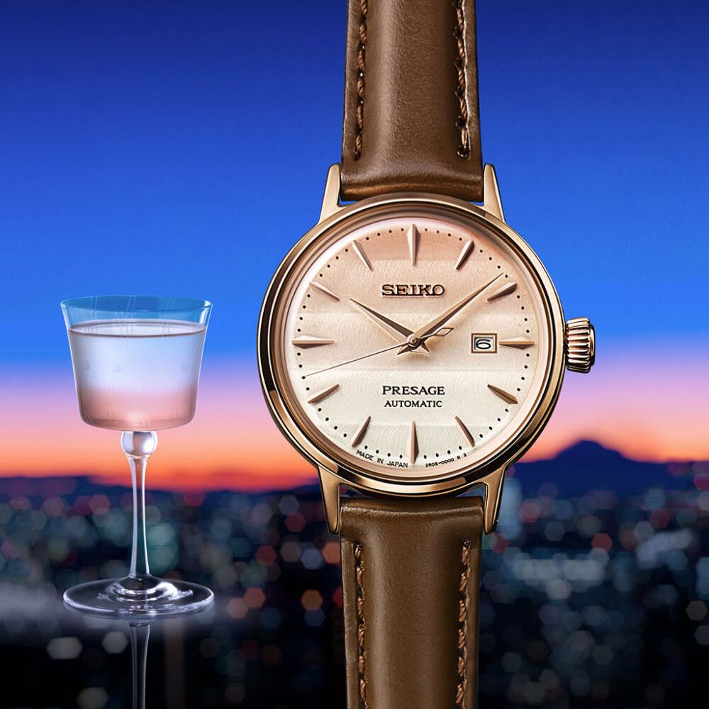 SEIKO 精工   Presage STAR BAR 夕陽光暈 雞尾酒優雅機械女錶-30mm/2R05-00B0P/SRE014J1