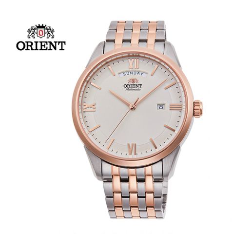 ORIENT 東方 錶 WILD CALENDAR 系列 現代簡約機械腕錶 鋼帶款 白色 RA-AX0001S-40.8 mm