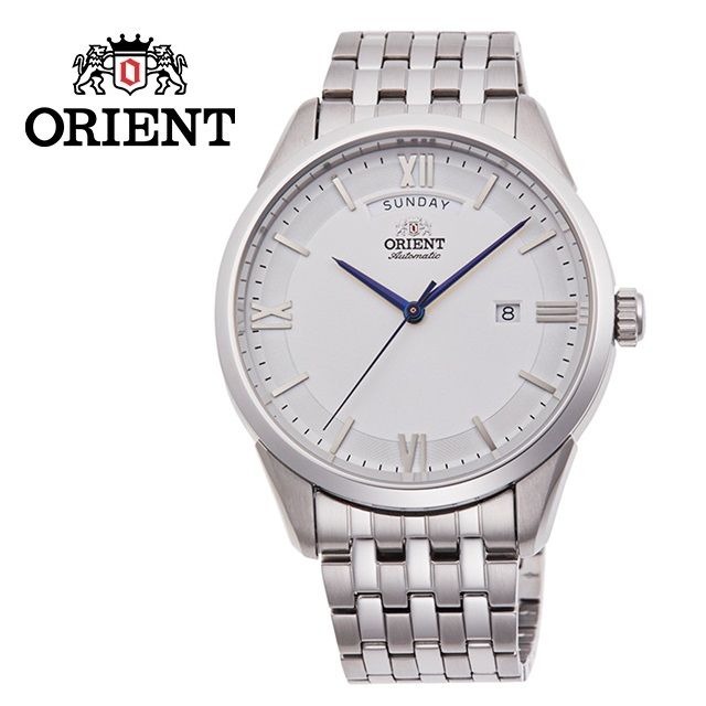 ORIENT 東方  錶 WILD CALENDAR 系列 現代簡約機械腕錶 鋼帶款 白色 RA-AX0005S -40.8 mm