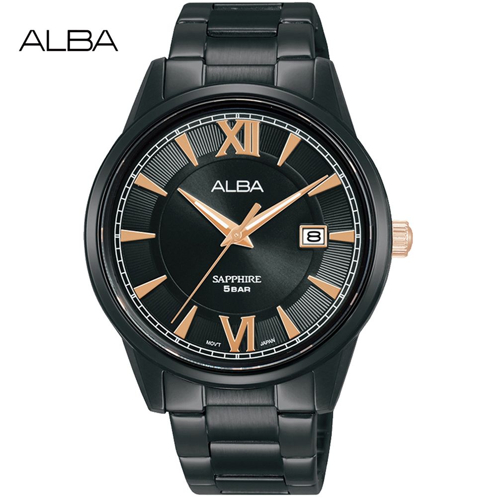 ALBA 雅柏 經典羅馬大三針男錶/黑/40mm (VJ42-X326SD/AS9N67X1)