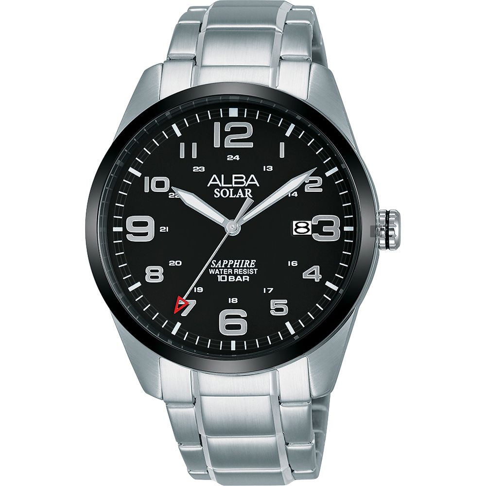 ALBA 雅柏  城市情人太陽能時尚手錶黑x銀/39mm(AX3005X1/AS32-X018D)