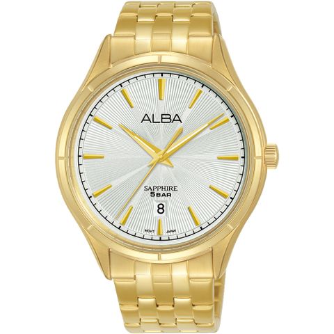 ALBA 雅柏 簡約三針 時尚腕錶 男錶 金色-41.5mm VJ42-X361G/AS9T60X1