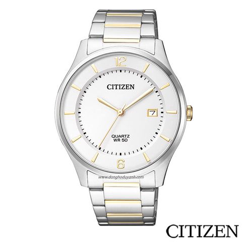 CITIZEN 星辰 雙色日期顯示石英男仕手錶  BD0048-80A